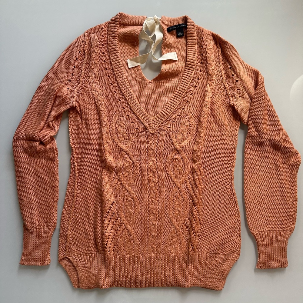 Banana Republic Coral V-Neck Sweater